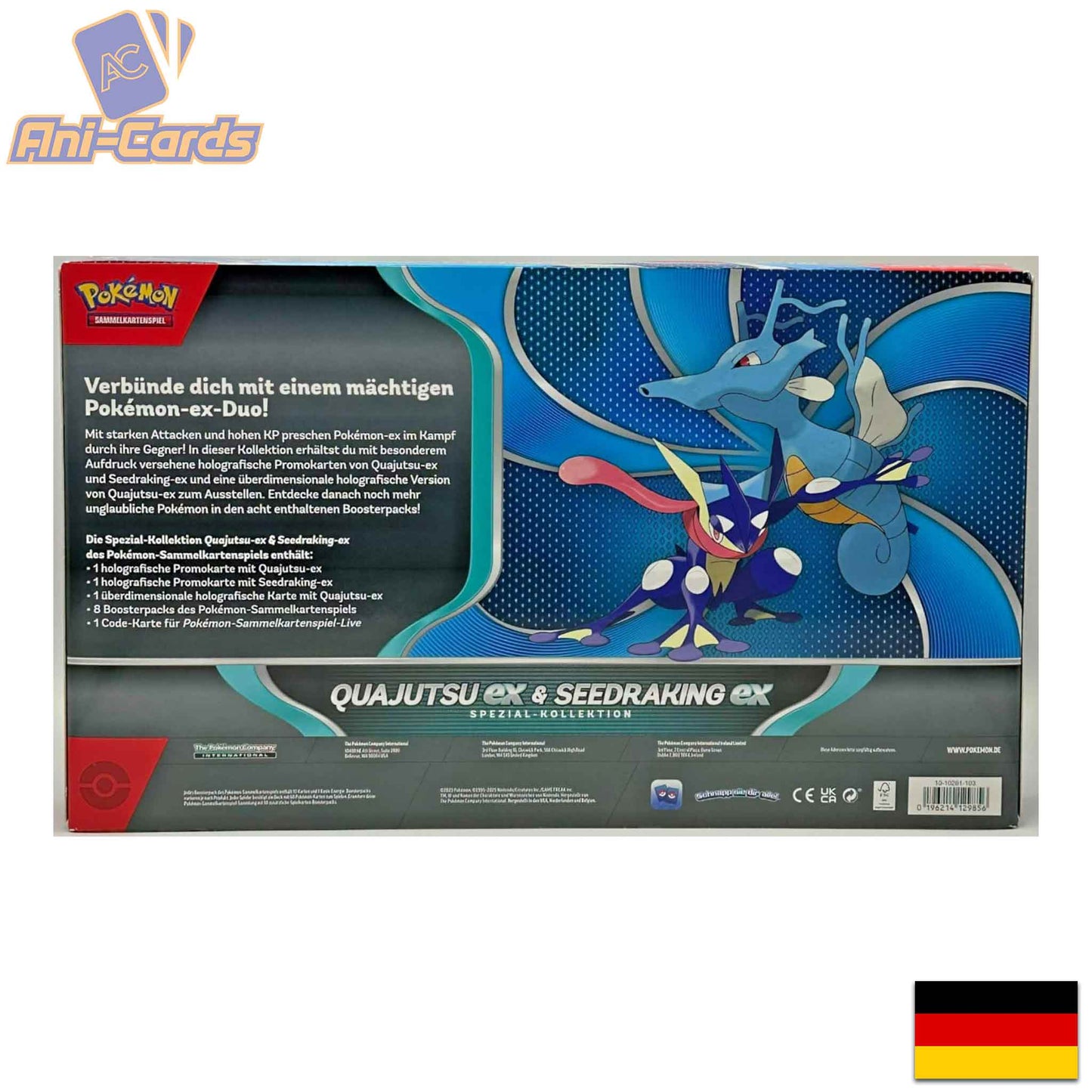 Pokémon Quajutsu ex & Seedraking ex Spezia Kollektion Deutsch