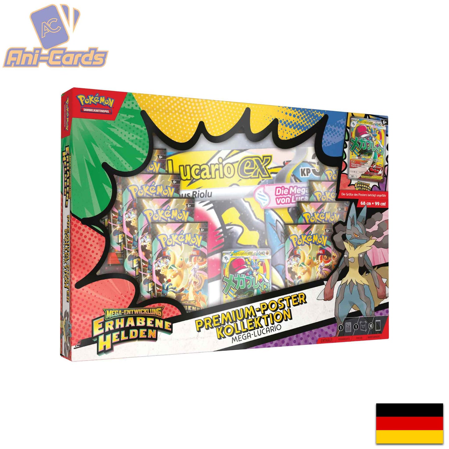 Pokémon Erhabene Helden Mega-Lucario Premium Poster Kollektion Deutsch