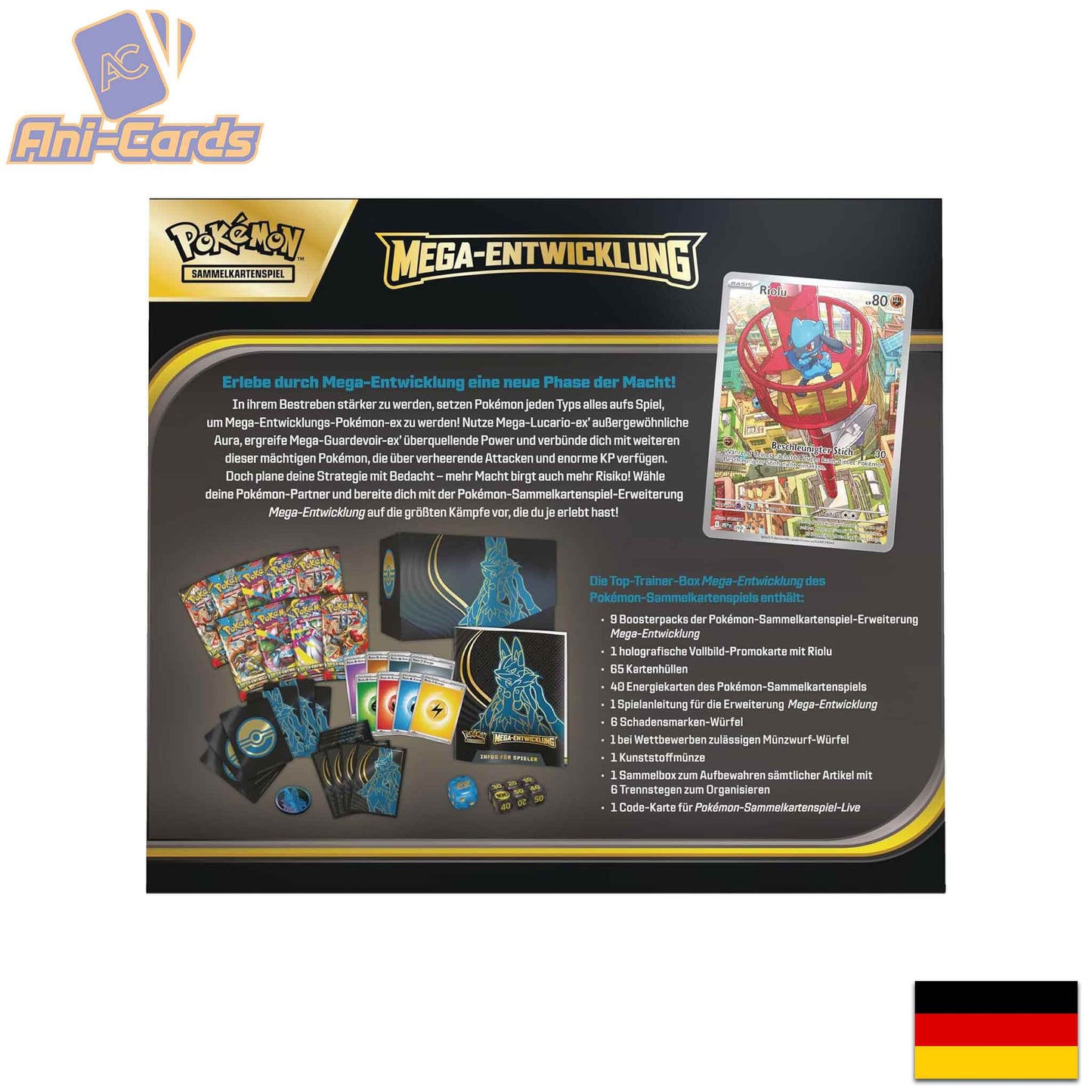 Pokemon Mega Entwicklung Top Trainer Box Lucario Deutsch