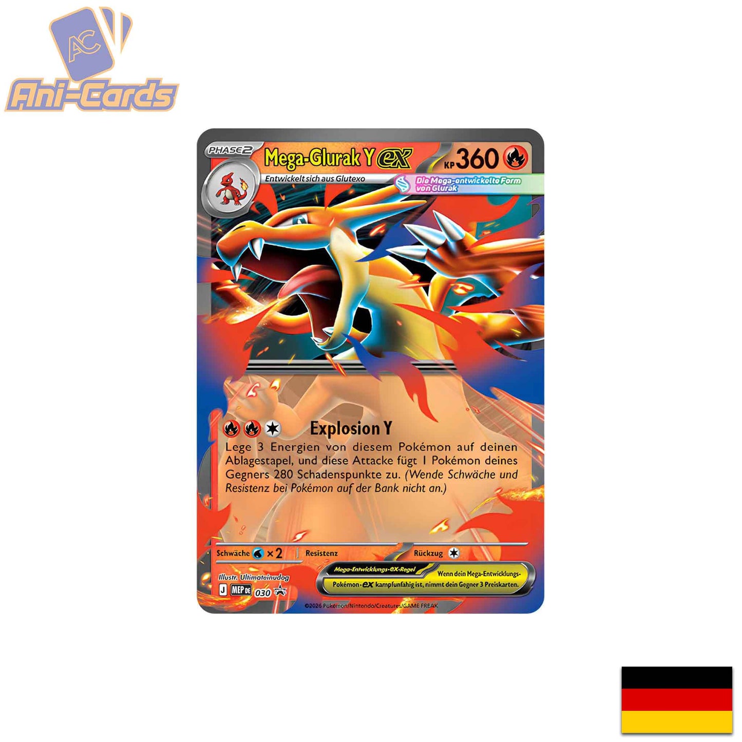 Pokemon Glurak Y ex Tin-Box Deutsch