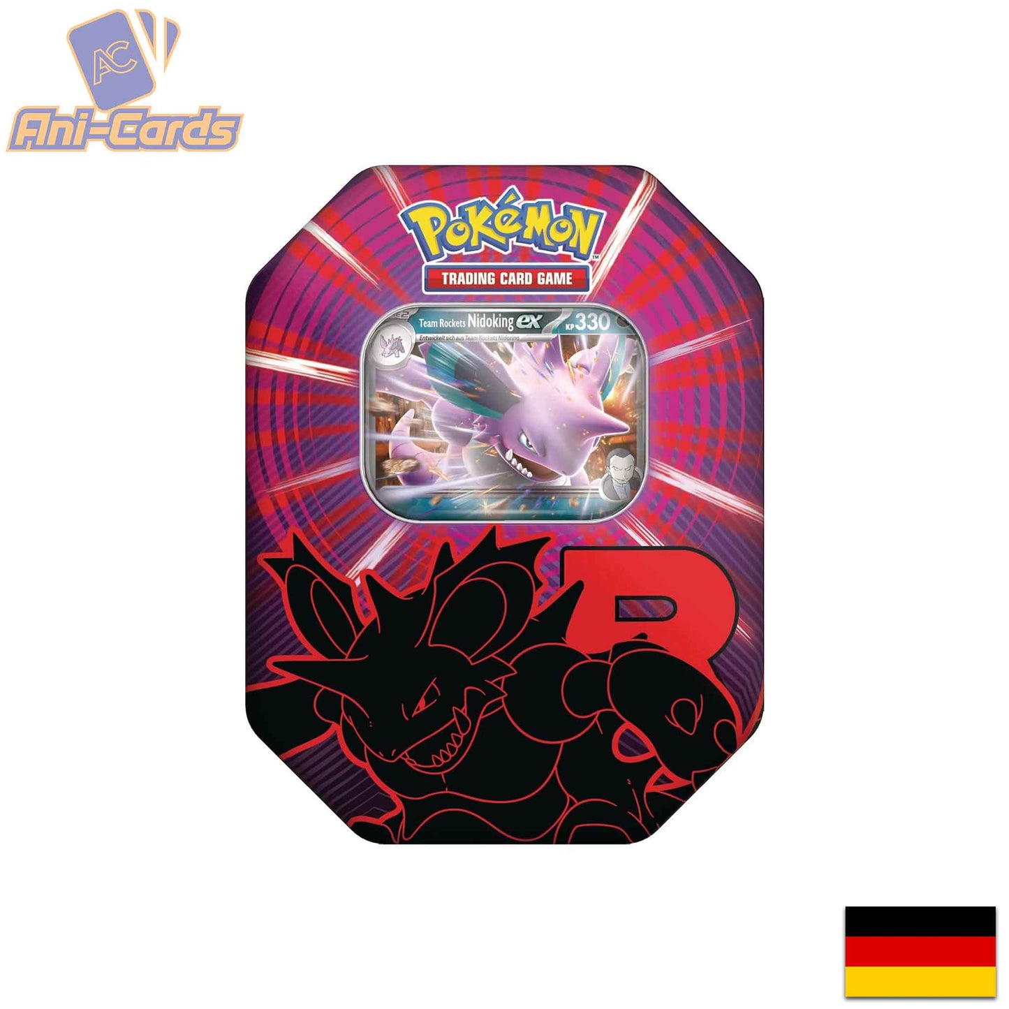 Pokemon Team Rockets Nidoking ex Tin-Box Deutsch
