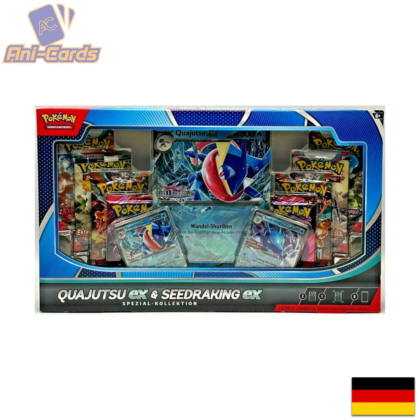 Pokémon Quajutsu ex & Seedraking ex Spezia Kollektion Deutsch